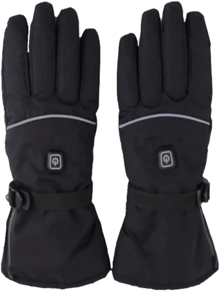 1 Pair Rechargeable Heated Gloves for Men Battery Operated Electric Gloves 3 Heat Settings Thermal Riding