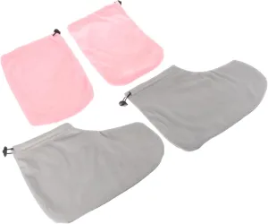 1 Set Paraffin Wax Therapy Mitts and Booties for Hand Foot Care Elastic Band Wraps Reusable Heat Preservation Covers for Moisture Absorption and Skin Softening