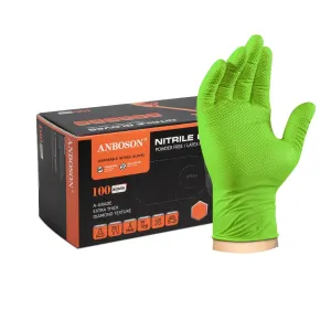 10mil Disposable Nitrile Gloves Chemical Resistant Mechanic Rubber Gloves Heavy Duty Latex Free Industrial