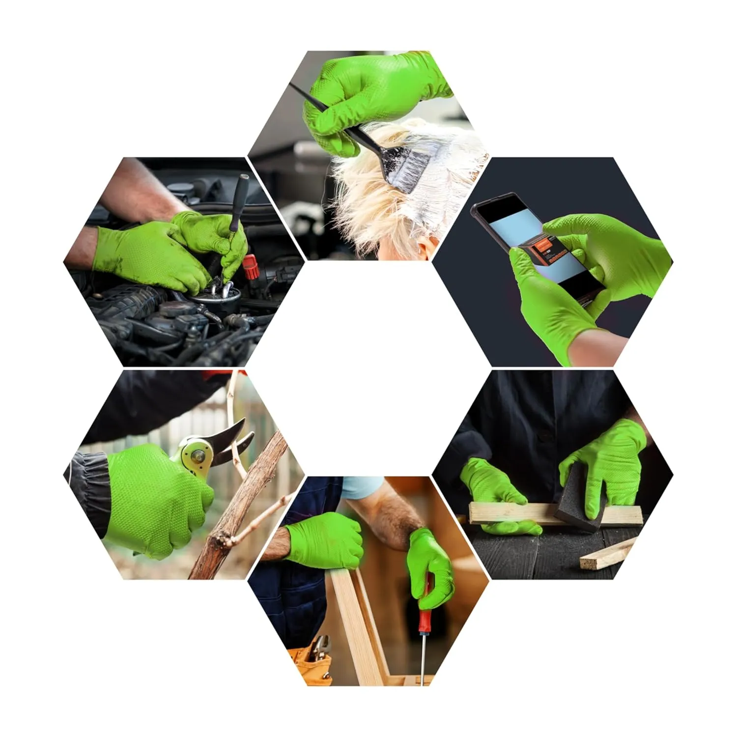 10mil Disposable Nitrile Gloves Chemical Resistant Mechanic Rubber Gloves Heavy Duty Latex Free Industrial
