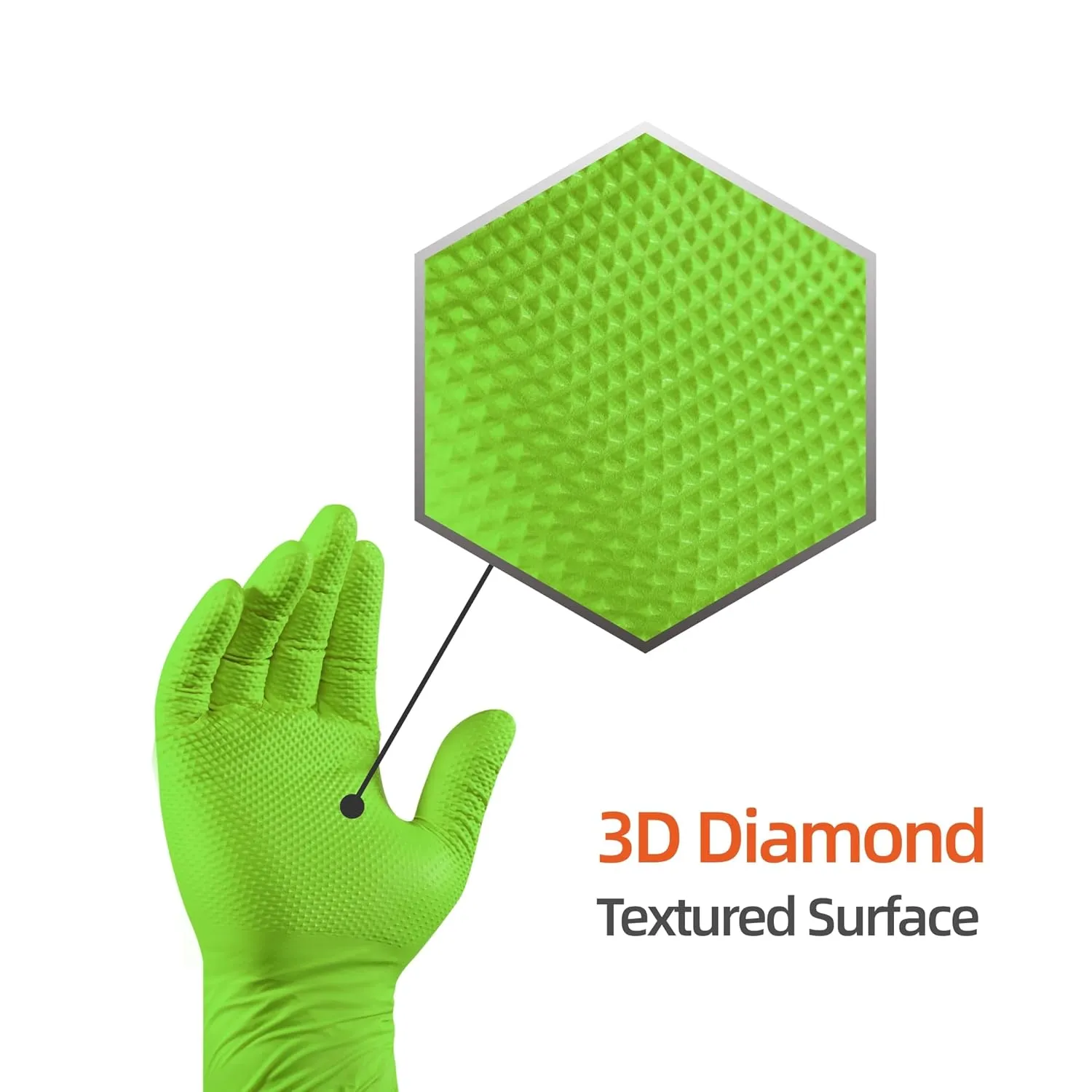 10mil Disposable Nitrile Gloves Chemical Resistant Mechanic Rubber Gloves Heavy Duty Latex Free Industrial