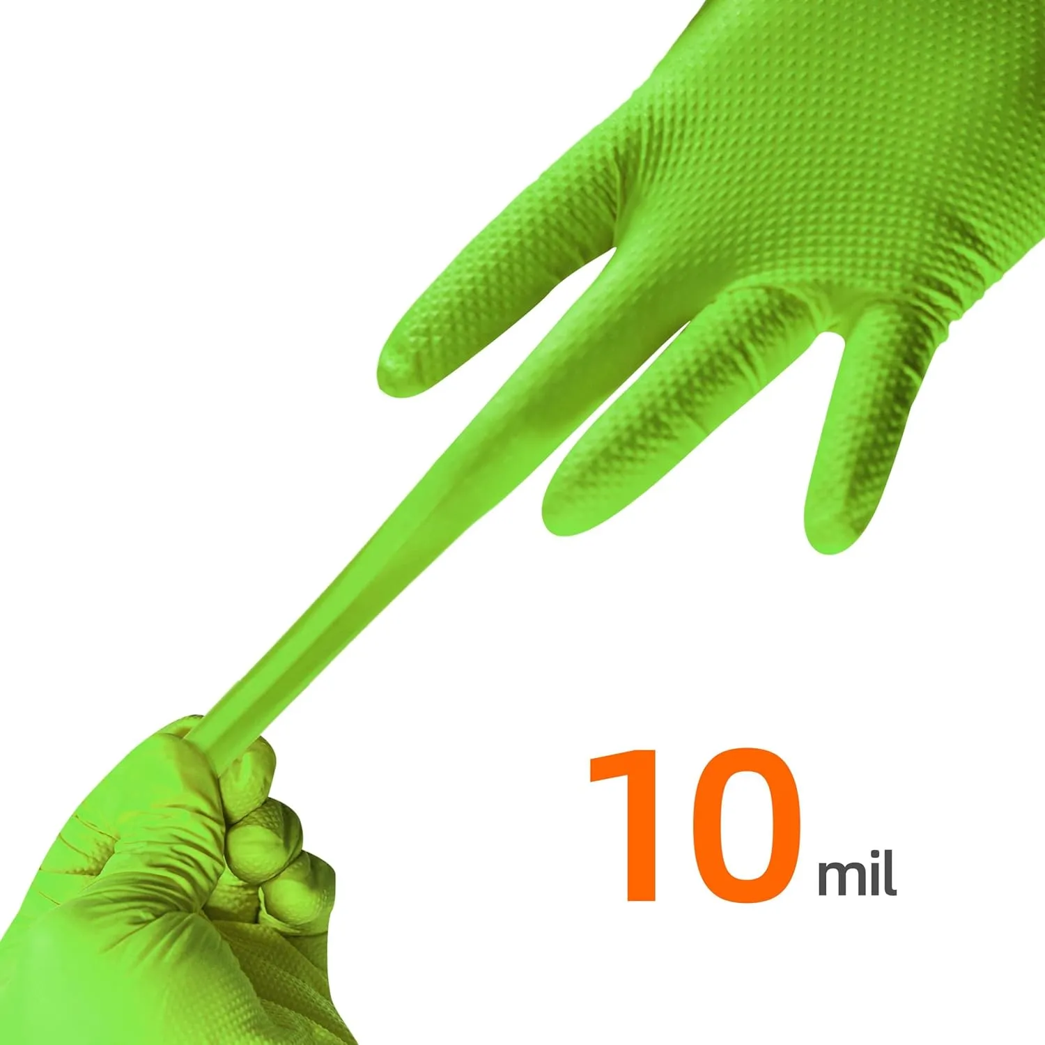10mil Disposable Nitrile Gloves Chemical Resistant Mechanic Rubber Gloves Heavy Duty Latex Free Industrial