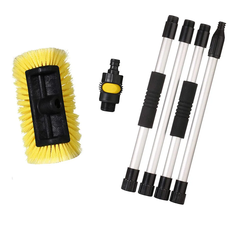 10" Flow-Thru Brush Head w. Adjustable Pole & On/Off Switch (1.3'-5 ft. Extension)