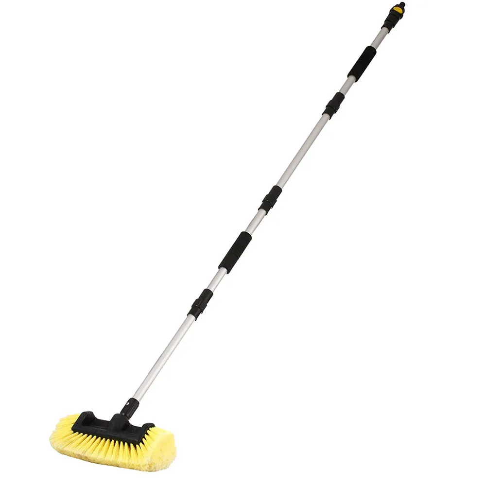 10" Flow-Thru Brush Head w. Adjustable Pole & On/Off Switch (1.3'-5 ft. Extension)