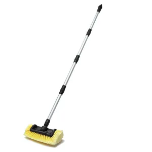 10" Flow-Thru Brush Head w. Adjustable Pole & On/Off Switch (1.3'-5 ft. Extension)