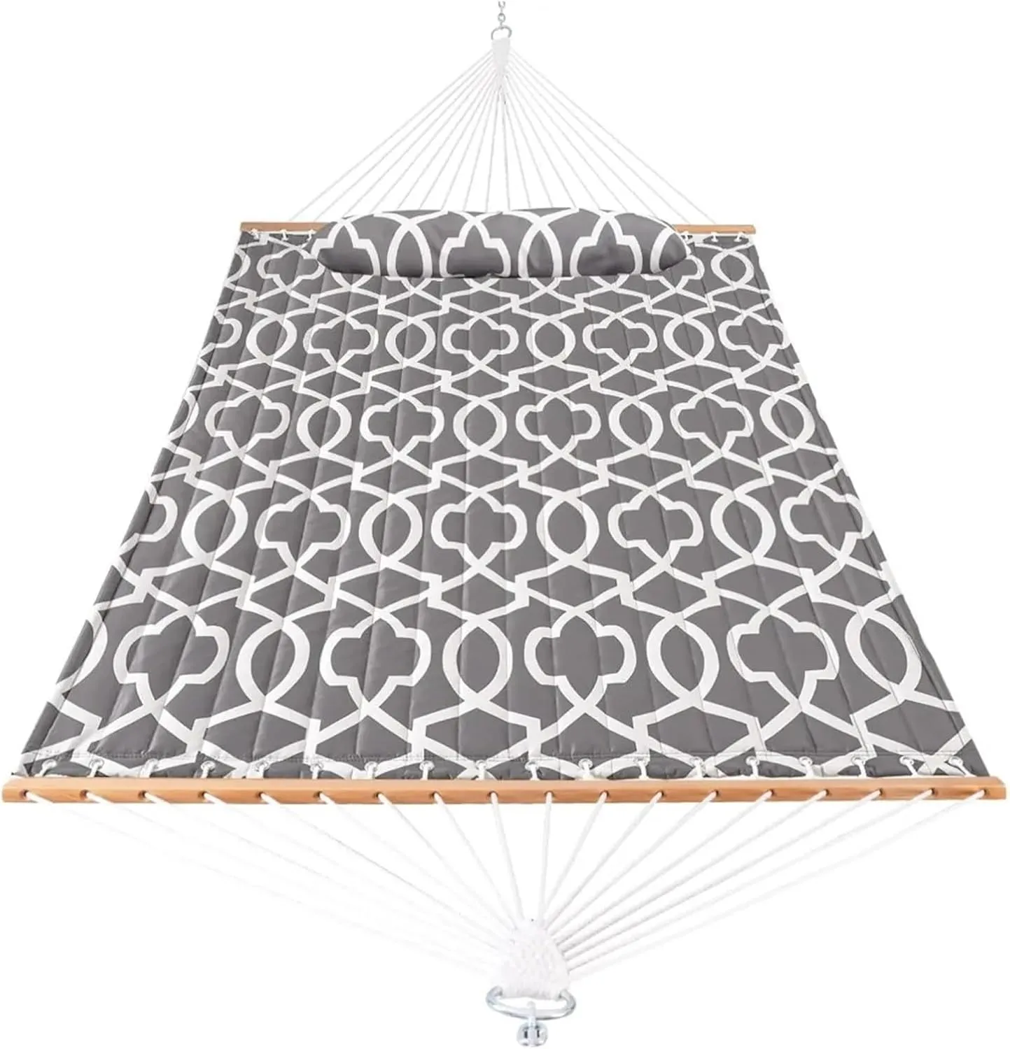 12FT Quilted Fabric Hammock with Pillow Tree Hammocks for Outside Camping Hammocks for Adults Hanging Hammock for Terrace, Outdoor