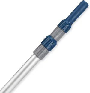 16FT Telescopic Pool Pole, 2-Piece Aluminum Adjustable Pool Skimmer Poles - Strong Grip with Locking Cams, Fits Pool Cleaning Skimmer Nets, Brushes, Vacuum Heads