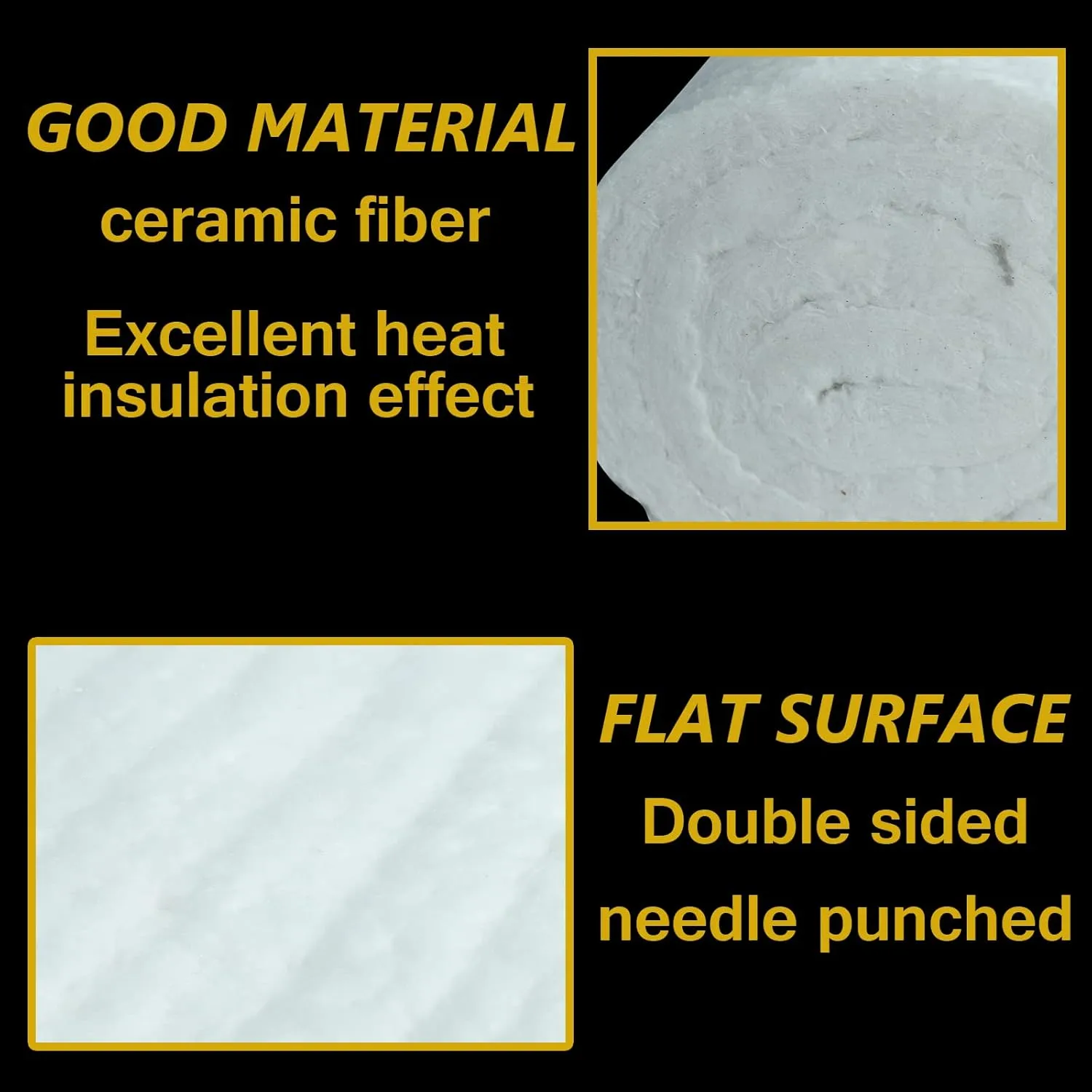 1"x16"x48",2400F Ceramic Fiber Fireproof Insulation Blanket, Applicable to Furnace, forging, kiln and Stove