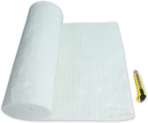 1"x16"x48",2400F Ceramic Fiber Fireproof Insulation Blanket, Applicable to Furnace, forging, kiln and Stove