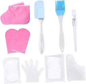 1Set Moisturizing Gloves Foot Covers for Paraffin Wax Treatment Hand Care Mitts for Spa Exfoliating Scrub Gloves Heat Retaining Spa Accessories Fits