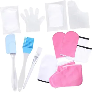 1Set Moisturizing Paraffin Wax Gloves Foot Covers Skin Treatment Gloves for Hand Spa Care Exfoliating Scrub Supplies Reusable Washable Thermal Mitts Fits
