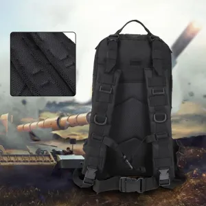 25L Military Tactical Backpack, 3-Day Bug Out Bag Army Camping Rucksack Hiking Backpacks For Men (B)