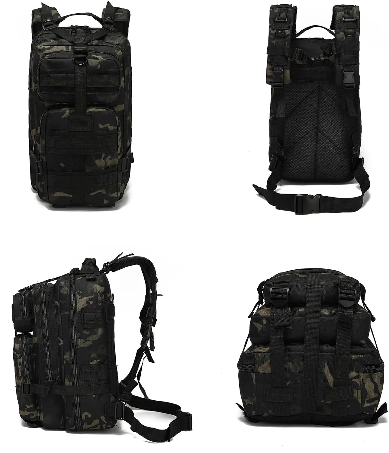 25L Military Tactical Backpack, 3-Day Bug Out Bag Army Camping Rucksack Hiking Backpacks For Men (B)