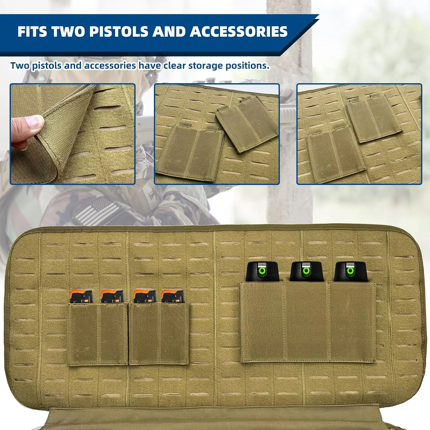 30 36 42 inch Rifle Bag Soft Gun Case 900D Convertible Tactical Backpack for Shooting and Hunting Include Mag Pouch