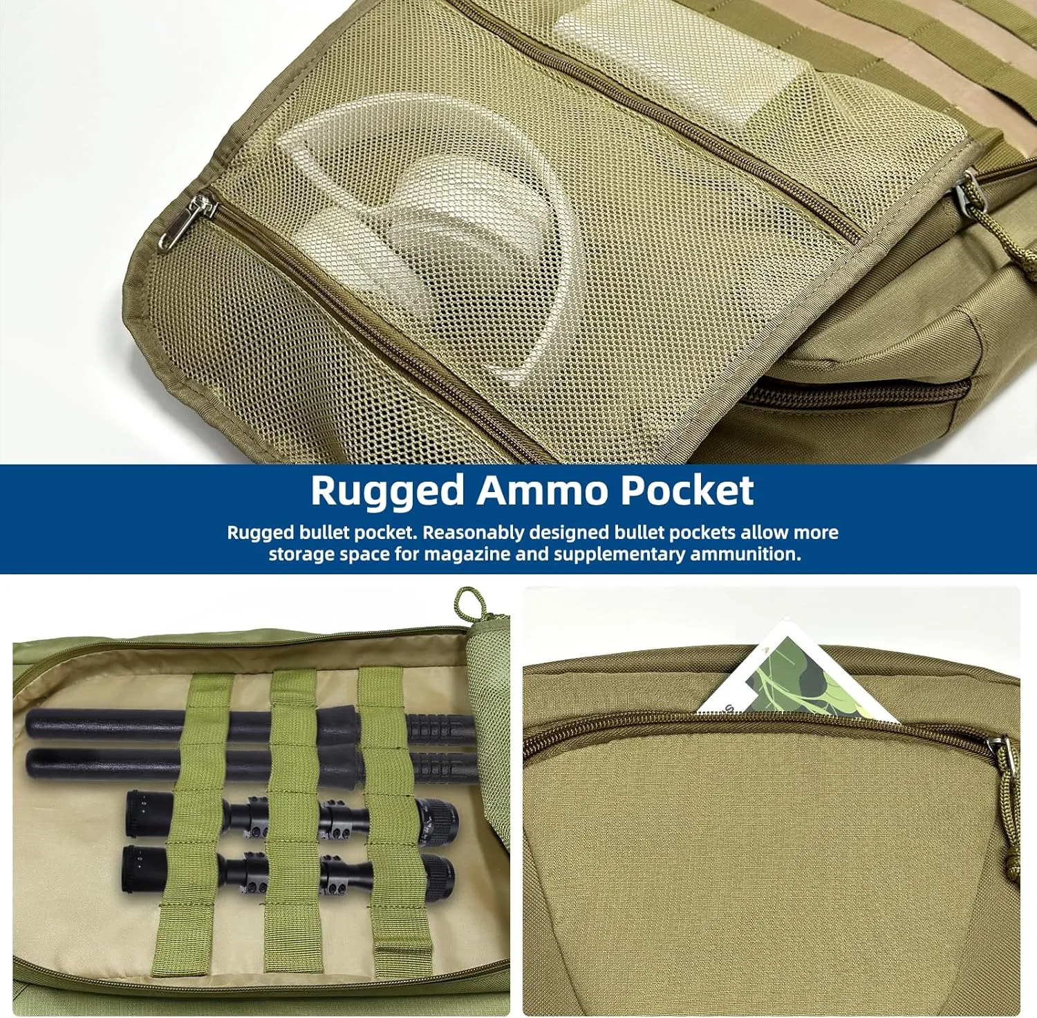 30 36 42 inch Rifle Bag Soft Gun Case 900D Convertible Tactical Backpack for Shooting and Hunting Include Mag Pouch