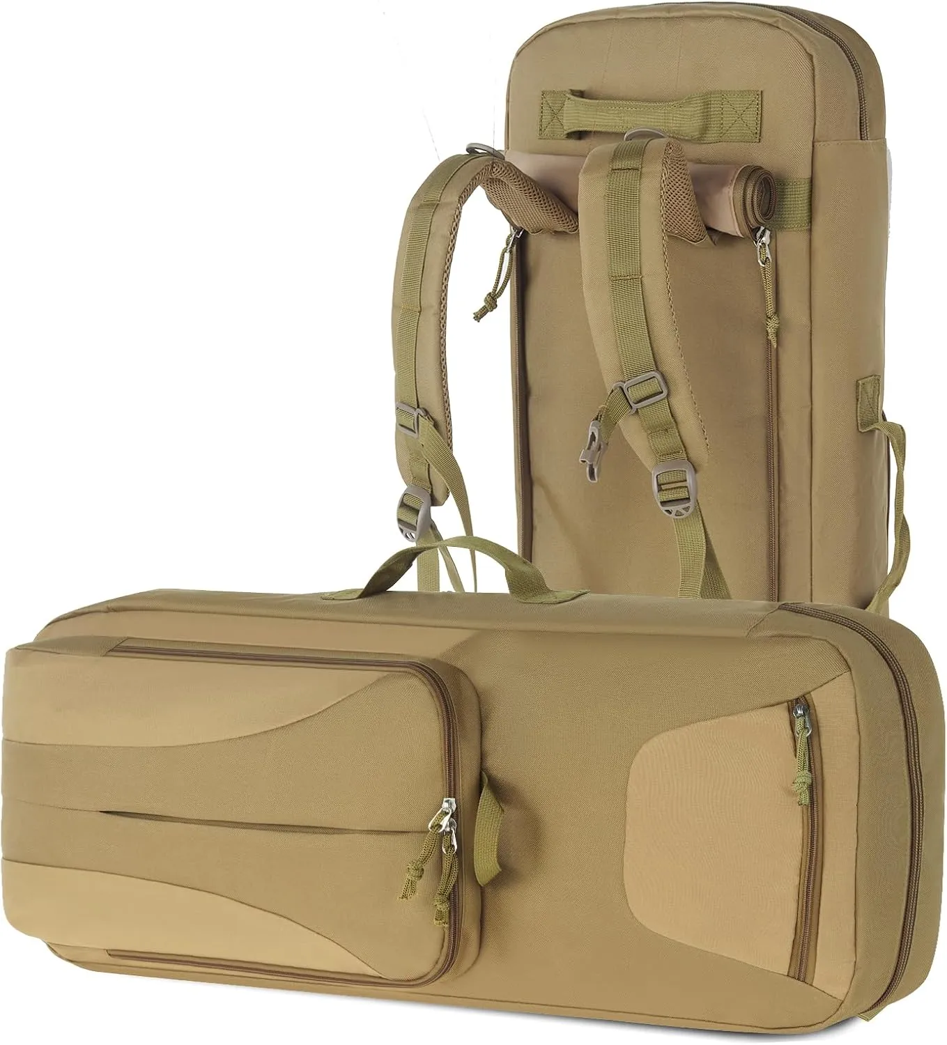 30 36 42 inch Rifle Bag Soft Gun Case 900D Convertible Tactical Backpack for Shooting and Hunting Include Mag Pouch