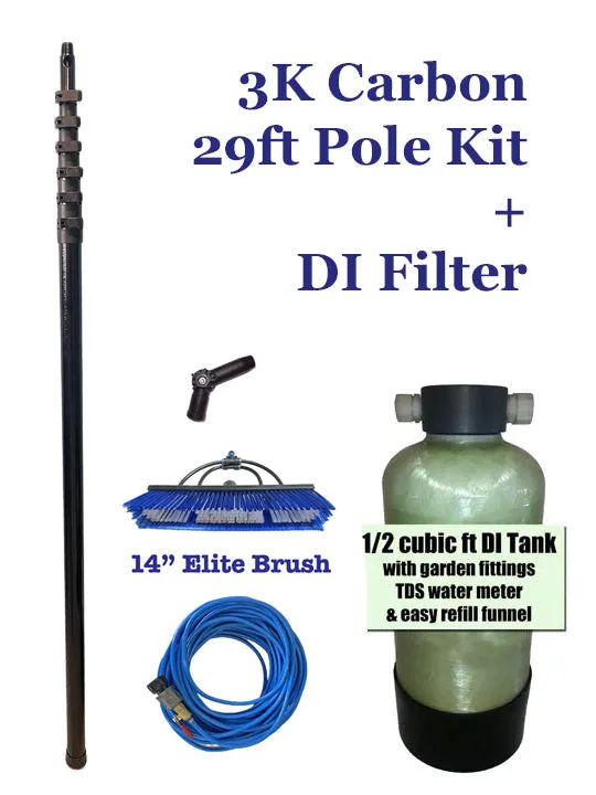 3K Carbon Pole   DI Filter - 29ft - SHIPS FREE