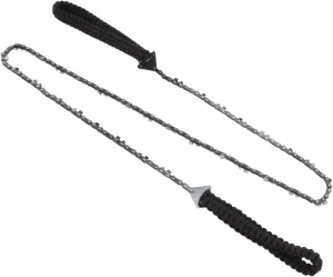48in Pocket Chainsaw, 64 Links 31 Cutter 3/8 High Reach Manganese Steel Hand Chainsaw, Survival Chain Saw with Paracord for Outdoor Camping
