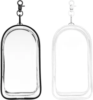 6 Pcs Clear Figure Display Bag with Keychain, Zipper Clear Display Case, Mini Doll Pouch for Figures Collectibles