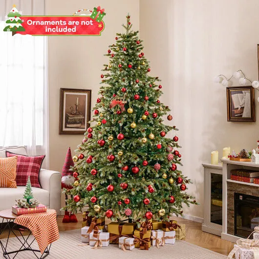 8 Feet Christmas Tree with 8 Lighting Modes and Pine Cones-8 ft - Color: Green -