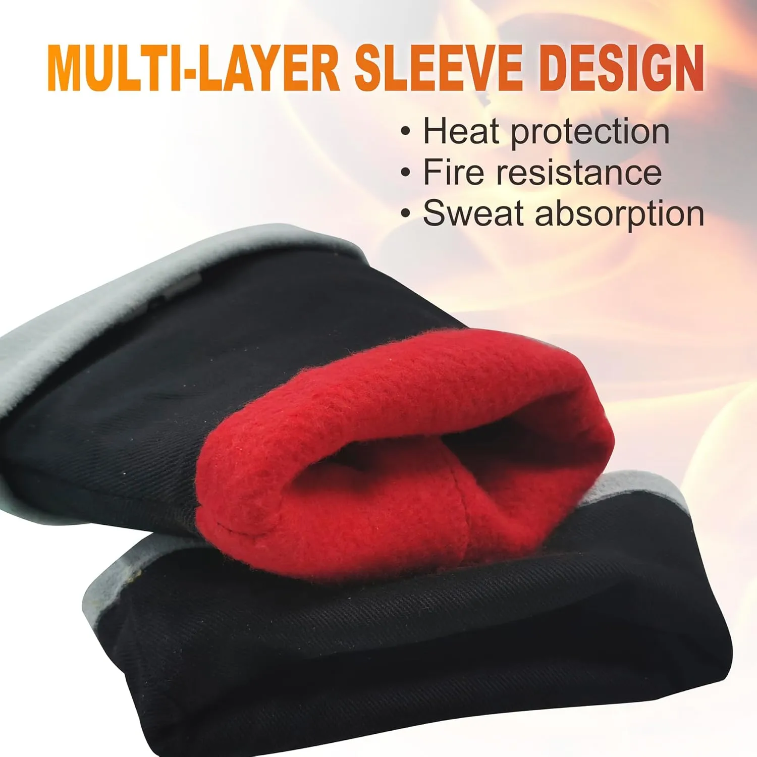 932℉/500C Heat Resistant Welding gloves, Cowhide Oven Mitts for Fireplace,BBQ,Grill,Furnace,Fire Pit,Blacksmith...