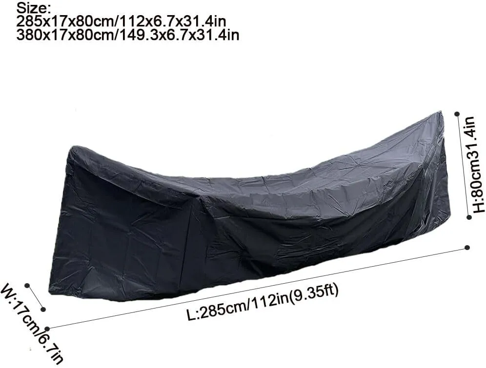 9FT Hammock Cover Patio Waterproof Hammock Stand Cover Outdoor Dustproof Protective Cover Furniture Cover for Garden Lawn 9 ft Hammock Frame (black, 112x6.7x31.4in)