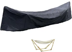 9FT Hammock Cover Patio Waterproof Hammock Stand Cover Outdoor Dustproof Protective Cover Furniture Cover for Garden Lawn 9 ft Hammock Frame (black, 112x6.7x31.4in)
