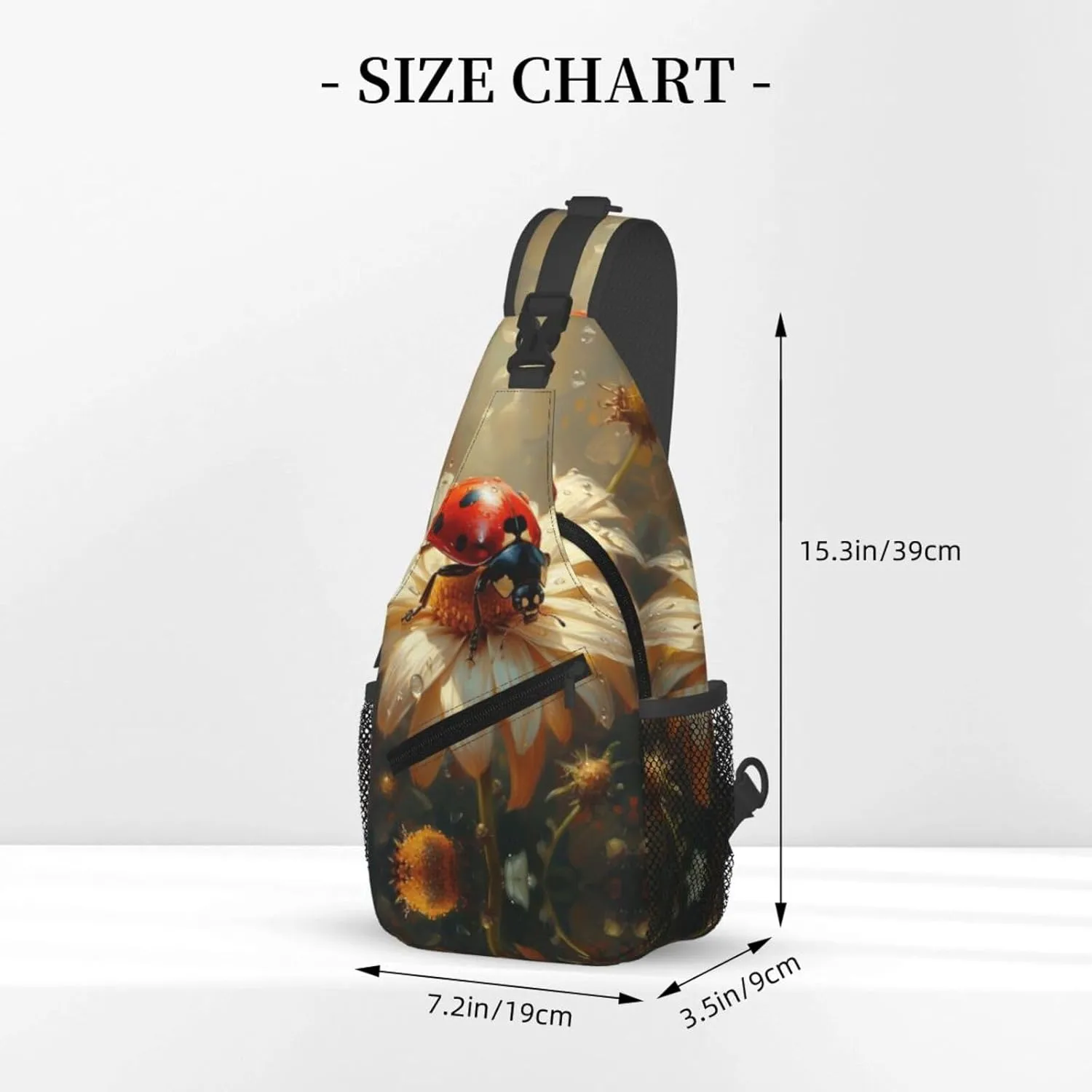 A Lady Bug With Colored Wings Sling Bag For Men Crossbody Backpack,Women Shoulder Bag For Travel Sport