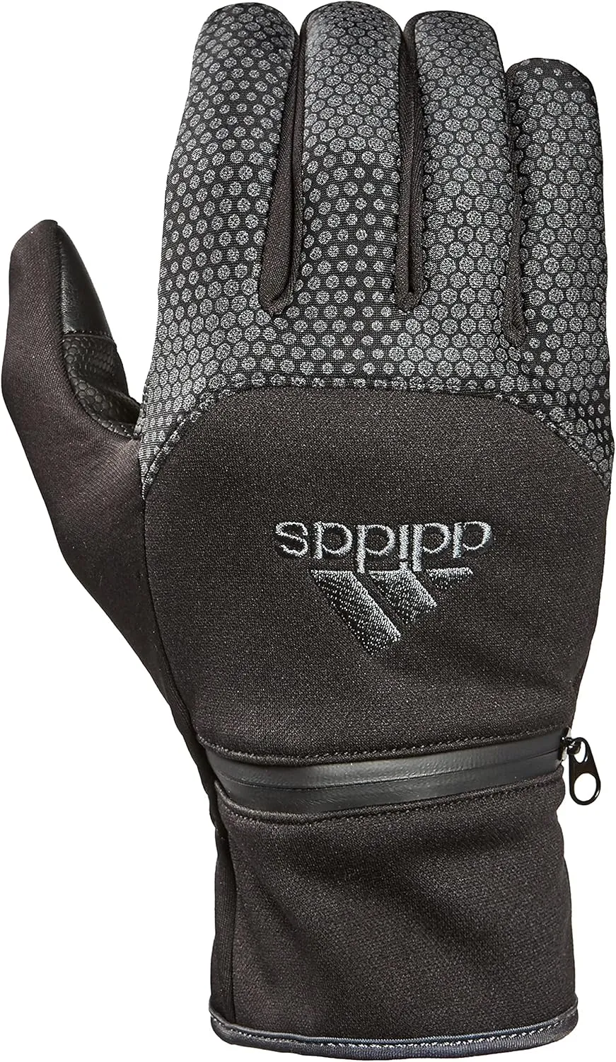 adidas Winter Performance Voyager 2.0 or GLORY Reflective Gloves with Multiple Touchscreen Conductivity Points, Black