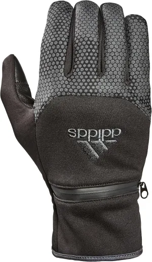adidas Winter Performance Voyager 2.0 or GLORY Reflective Gloves with Multiple Touchscreen Conductivity Points, Black