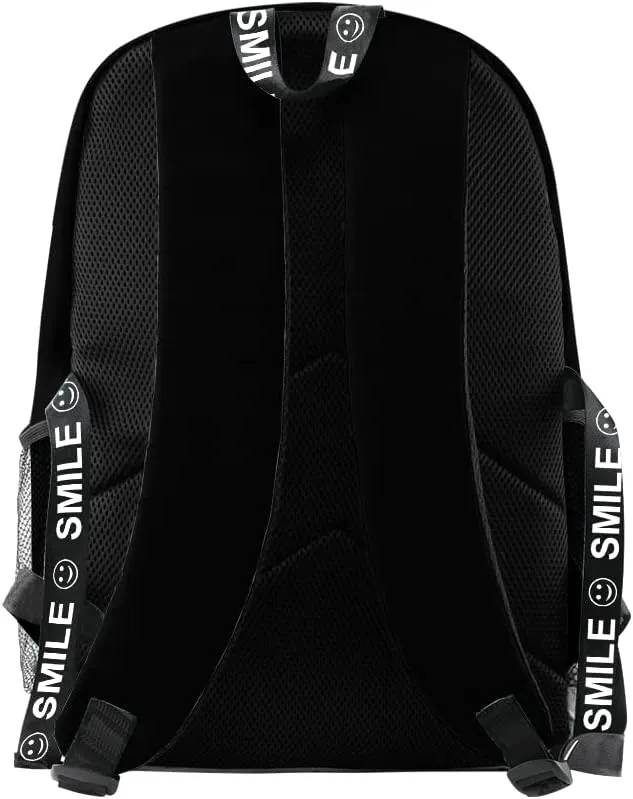 Alan Becker Backpack Merch Women Men Multipurpose Bag Three Piece Travel Backpack Casual Daypack (Black-Bag)