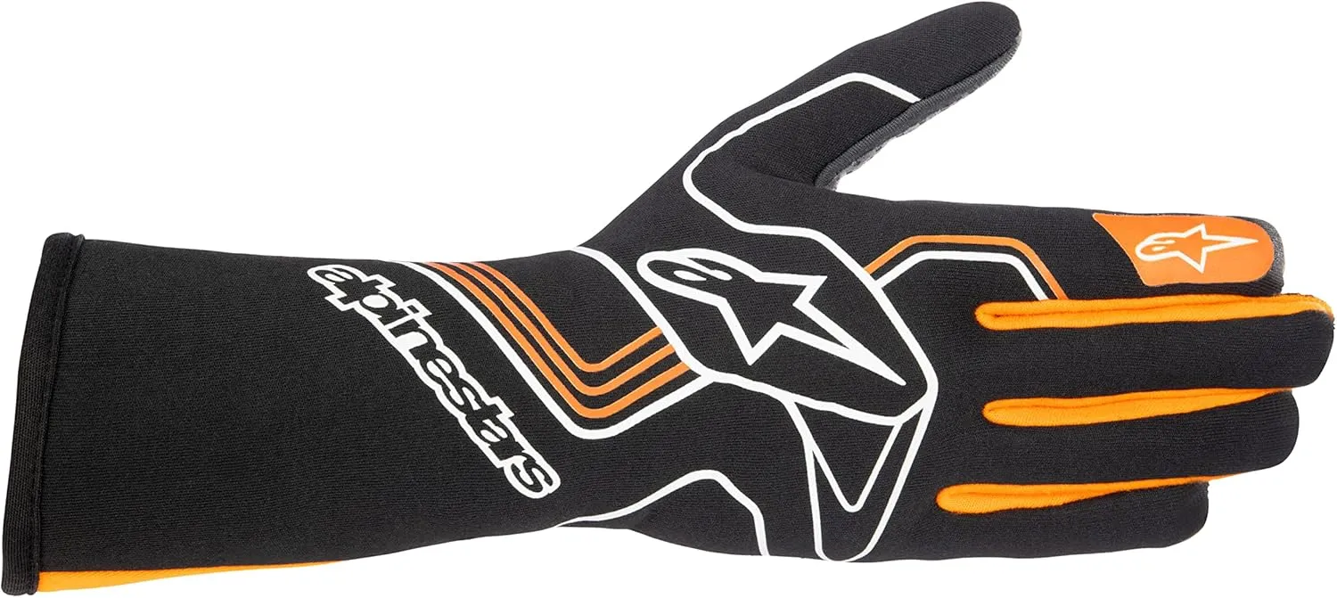 Alpinestars Tech-1 Race v3 Nomex Gloves (Medium, Black/Orange)