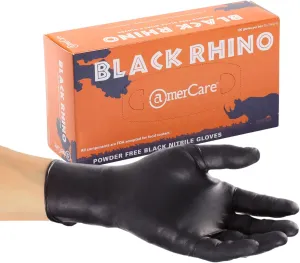 AmerCare Black Rhino Powder Free Nitrile Gloves