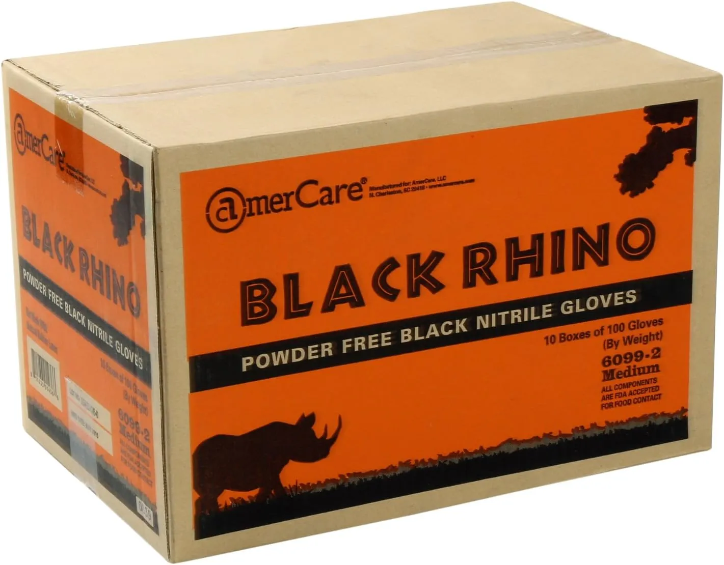 AmerCare Black Rhino Powder Free Nitrile Gloves