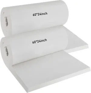 Amylove 2 Pcs Ceramic Fiber Insulation Blanket 60 x 24 x 1 Inch High Density Heat 2600f High Temperature Insulation for Stoves, Kilns, Forges, Fire Bricks, Boilers, Pizza Ovens