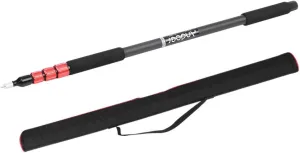 Andoer Telescoping Microphone Boom Pole Carbon Fiber, 4 Sections Stretchable Handheld Microphone Holder Pole Flash Light Boom Sound Recording Grip Support Rod (6.6lbs Load Capacity&9.8ft Max.Length)