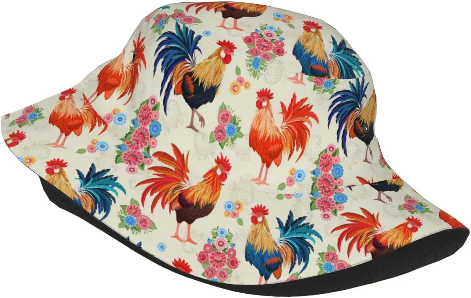 Animal Cute Chicken Bucket Hats Outdoor Summer Fashion Fisherman Hats Beach Mens Womens Teens Sun Hats for Travel