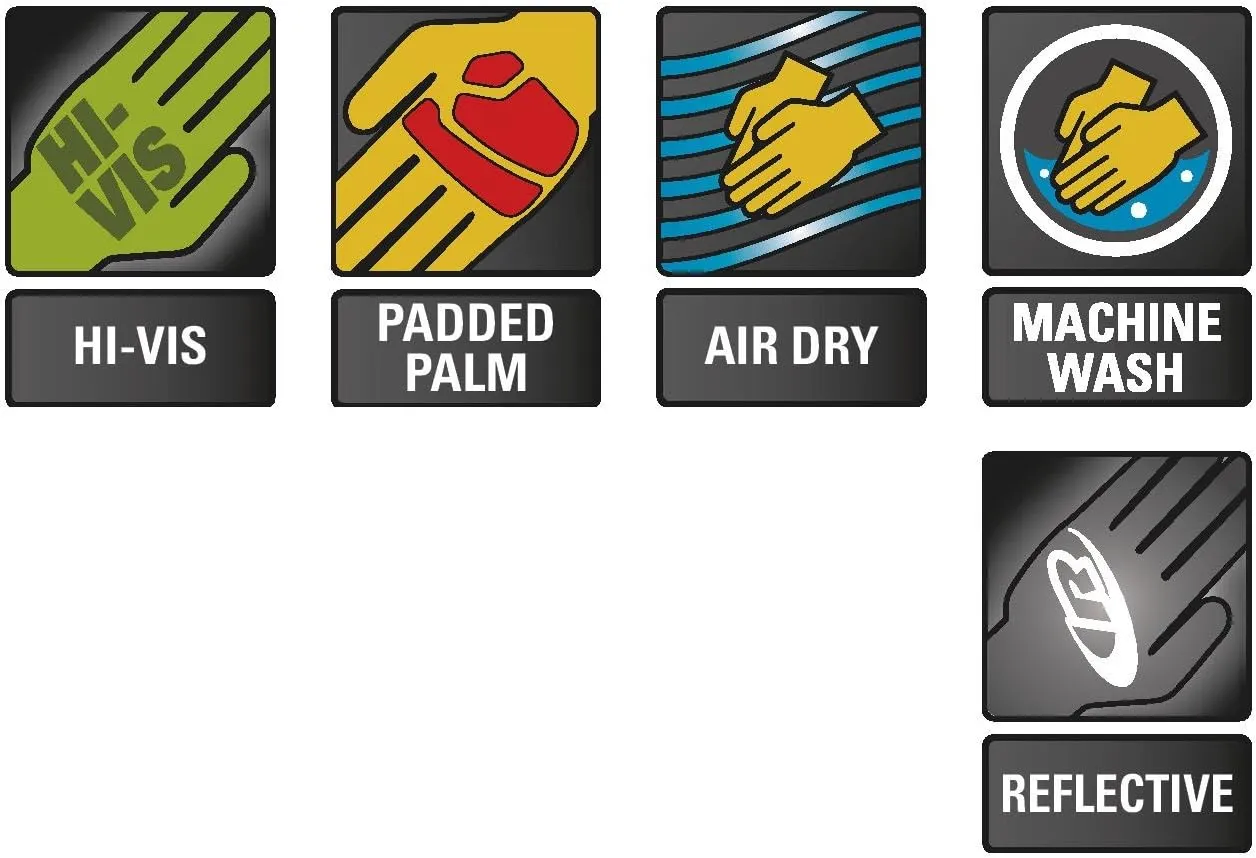 Ansell Ringers Gloves R-347 Rescue Glove, Protection in High Intensity Jobs - First Responders, Rescue, Extrication, Hi-Vis, X-Large