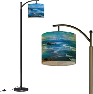 Arc Floor Lamps Oregon Coast Modern LED Adjustable Lampshade Standing Light for Living Room Reading Bedroom Office