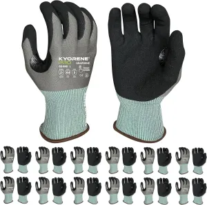 Armor Guys Kyorene Pro 00-840 Protective Work Gloves – A4 Cut Resistant Graphene Nitrile Palm Gloves – For Construction and Sheet Metal Handling, Size L, 12/PK