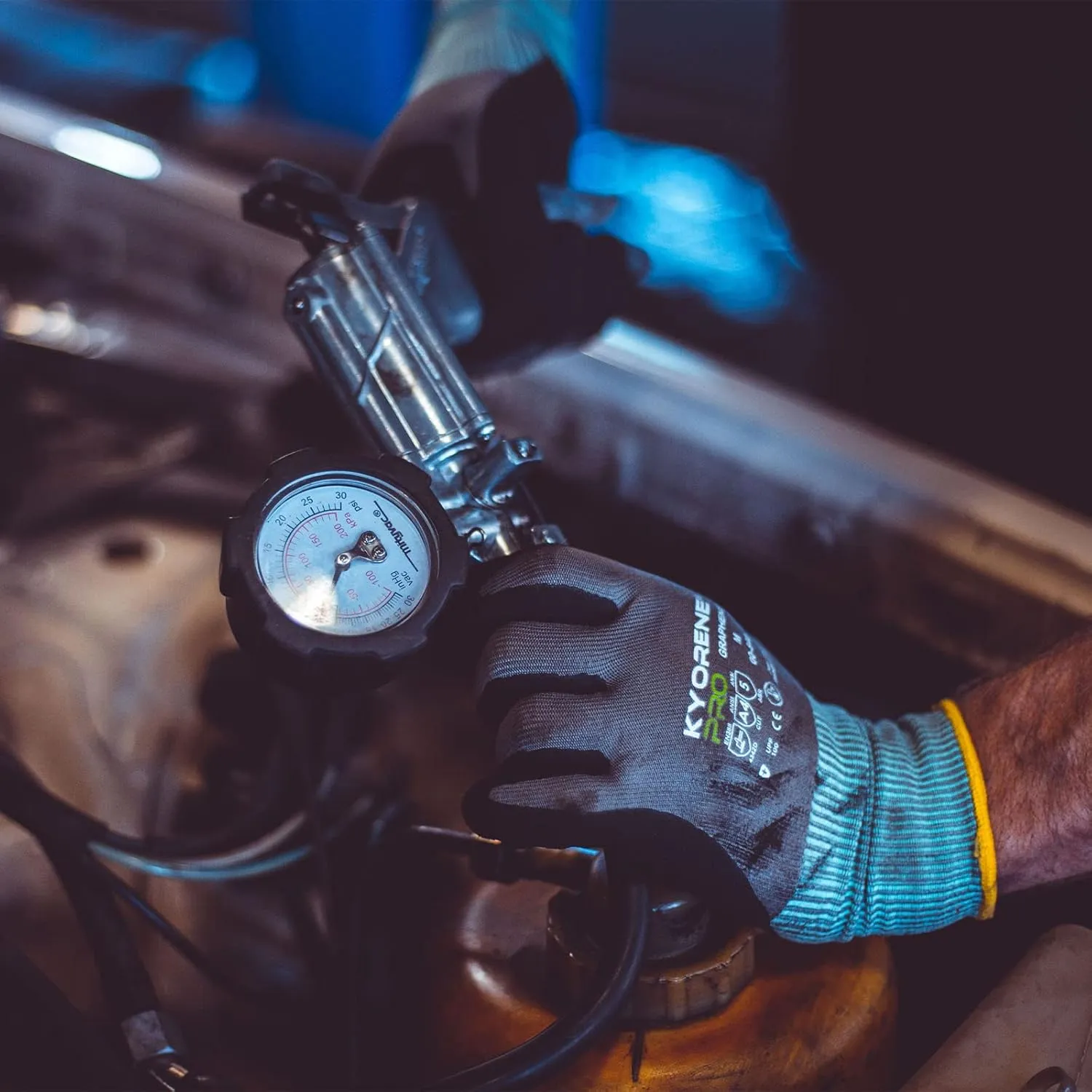 Armor Guys Kyorene Pro 00-840 Protective Work Gloves – A4 Cut Resistant Graphene Nitrile Palm Gloves – For Construction and Sheet Metal Handling, Size M, 3/PK