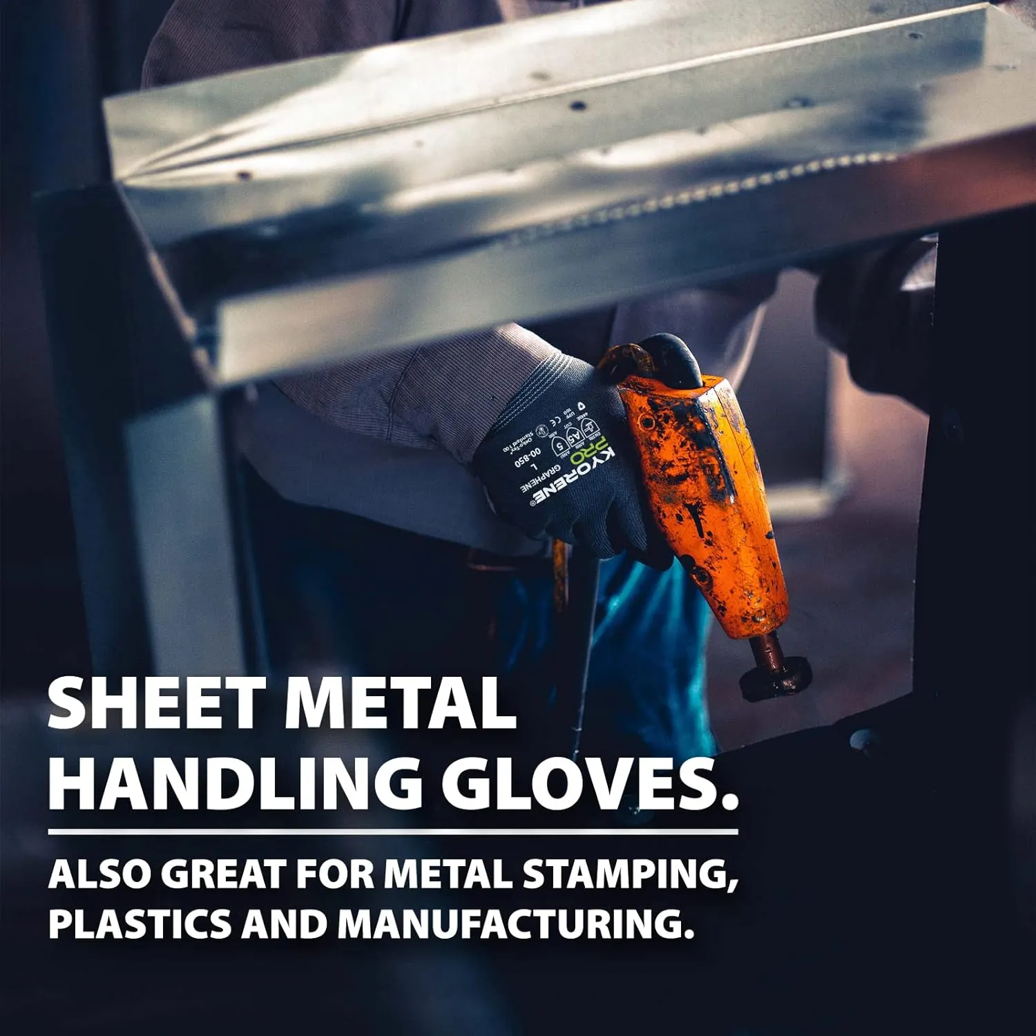 Armor Guys Kyorene Pro Graphene Protective Work Gloves General Purpose Work Gloves MicroFoam Nitrile Palm Coating Grip Gloves - M, 3/pk
