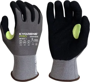 Armor Guys Kyorene Pro Graphene Protective Work Gloves - MicroFoam Nitrile Palm Coating Grip Gloves for Safety - XL, 12/pk