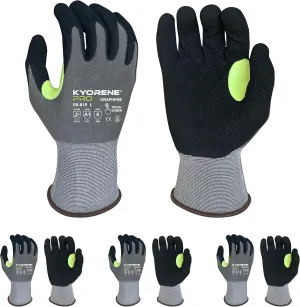 Armor Guys Kyorene Pro Graphene Protective Work Gloves - MicroFoam Nitrile Palm Coating Grip Gloves for Safety - XL, 3/pk