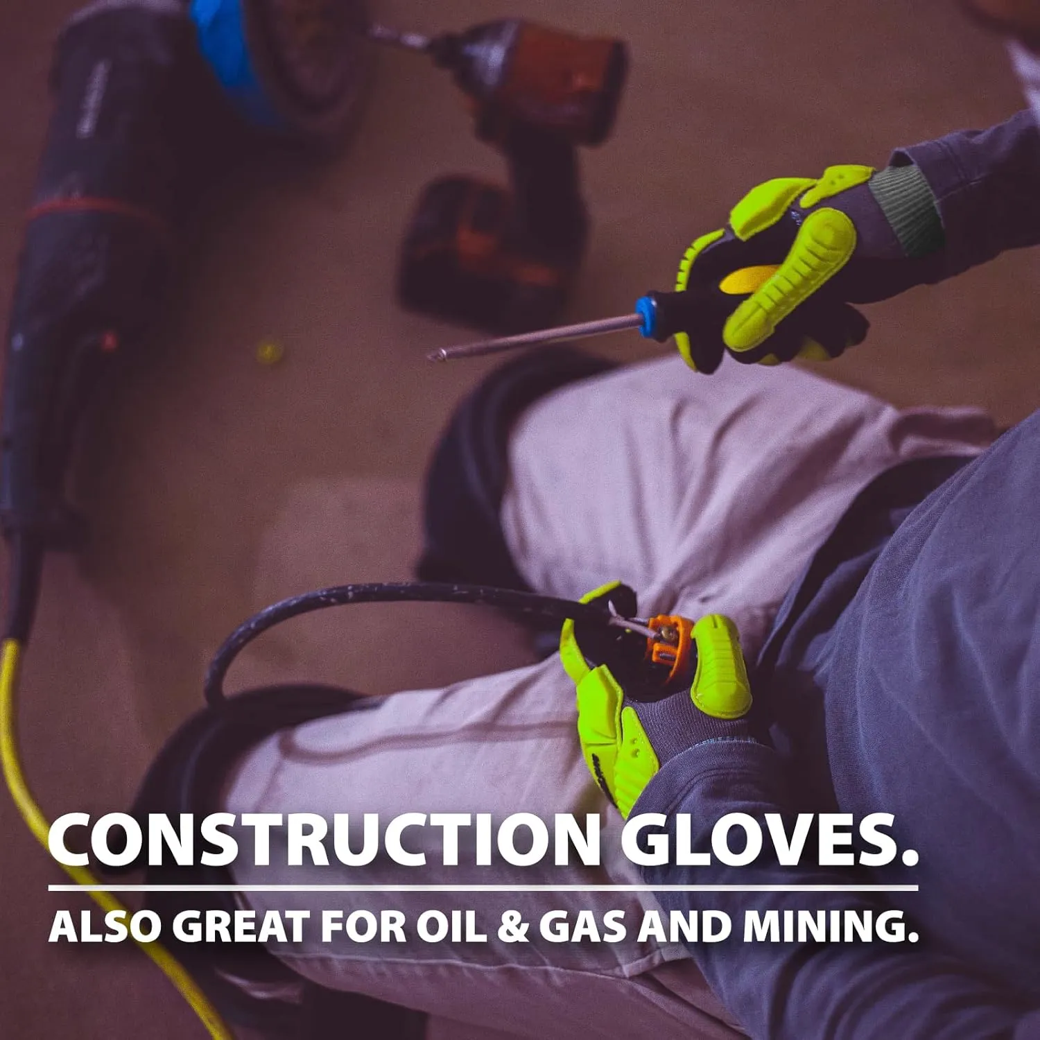 Armor Guys Kyorene Pro Protective Work Gloves – A5 Cut Resistant Graphene Impact Protection Nitrile Palm Gloves – For Oil & Gas, Mining and Construction with TPV Protection, Size XL, 3/Pk