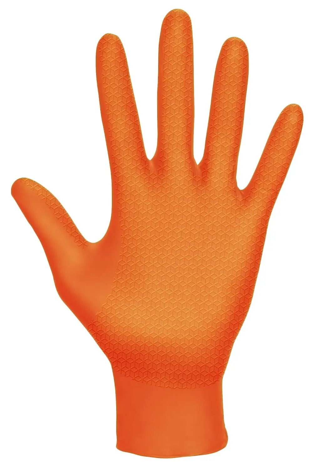Astro-Grip Powder-Free Exam Grade Nitrile Disposable Gloves. Size X-Large, Orange, 7 mil Thickness. Chemical and Puncture Resistant. Single-Use. Pack of 100. (66474)