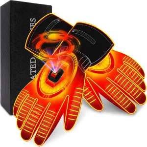 Autocastle Heated Gloves for Women Men 7.4V Rechargeable Battery Gloves Washable Electric Heating Gloves Climbing Hunting Cycling Biking Hand Warmer Winter Warm Touchscreen Gloves