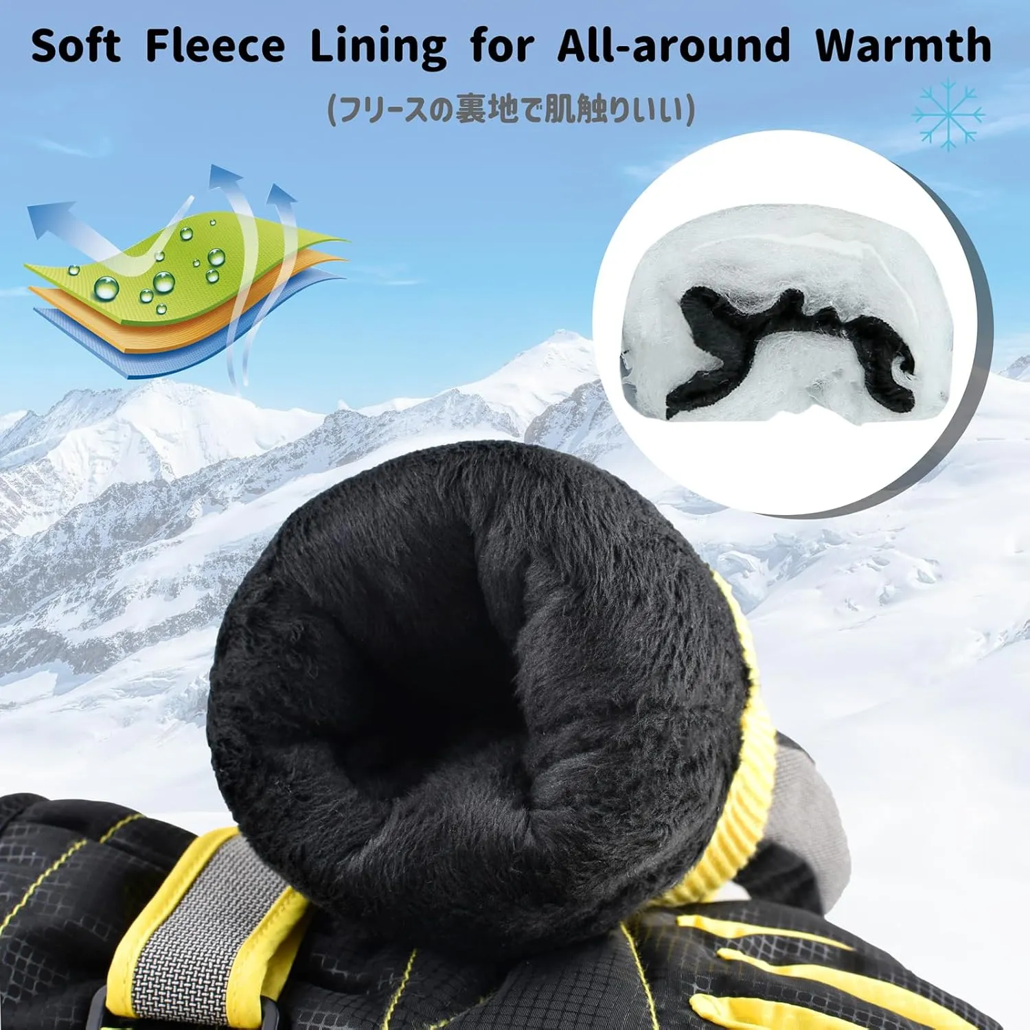 Azarxis Kids Children Ski Gloves Winter Snow Gloves Waterproof Winter Warm Gloves for Snowboarding, Sledding