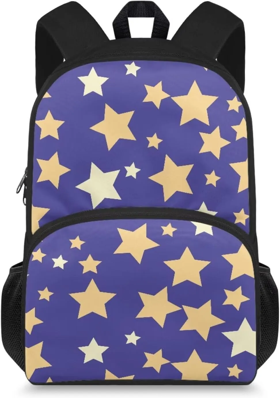 Backpack for Women Large Capacity with 1 Main Compartment and Side Pockets Five Pointed Star Print Spacious Durable Daypack Facilitate Storage for Job Interview Travel Work