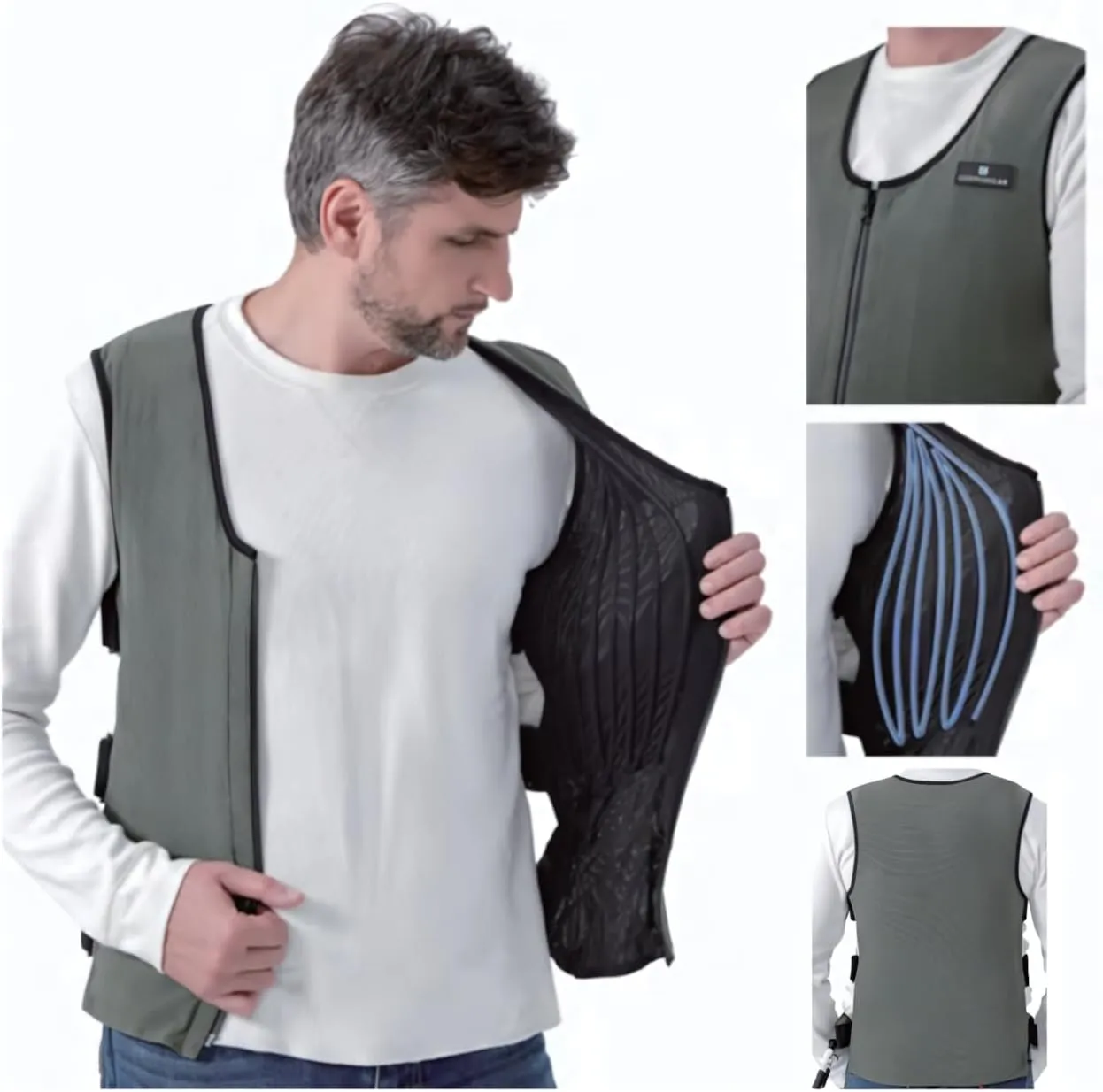 Backpack ICE Water Cooling System with Mesh Cooling Vest 3.0 Bladder Flow Control(Green)